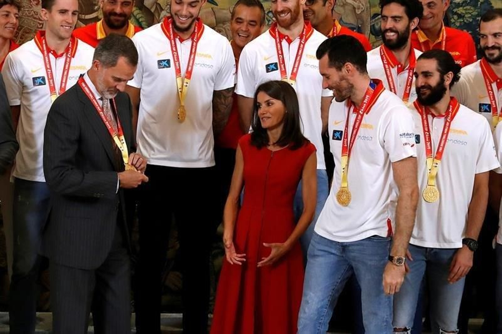 La celebración de la selección Española por el Mundial de Baloncesto