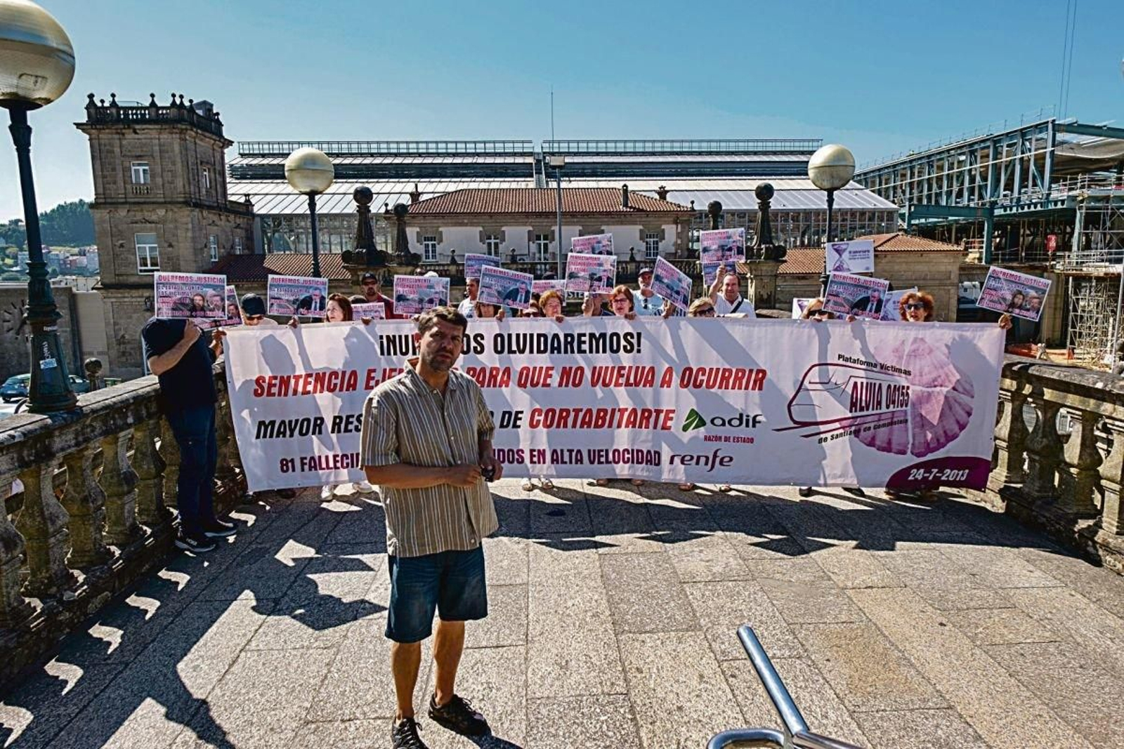 El portavoz víctimas Alvia, Jesús Domínguez, el miércoles.