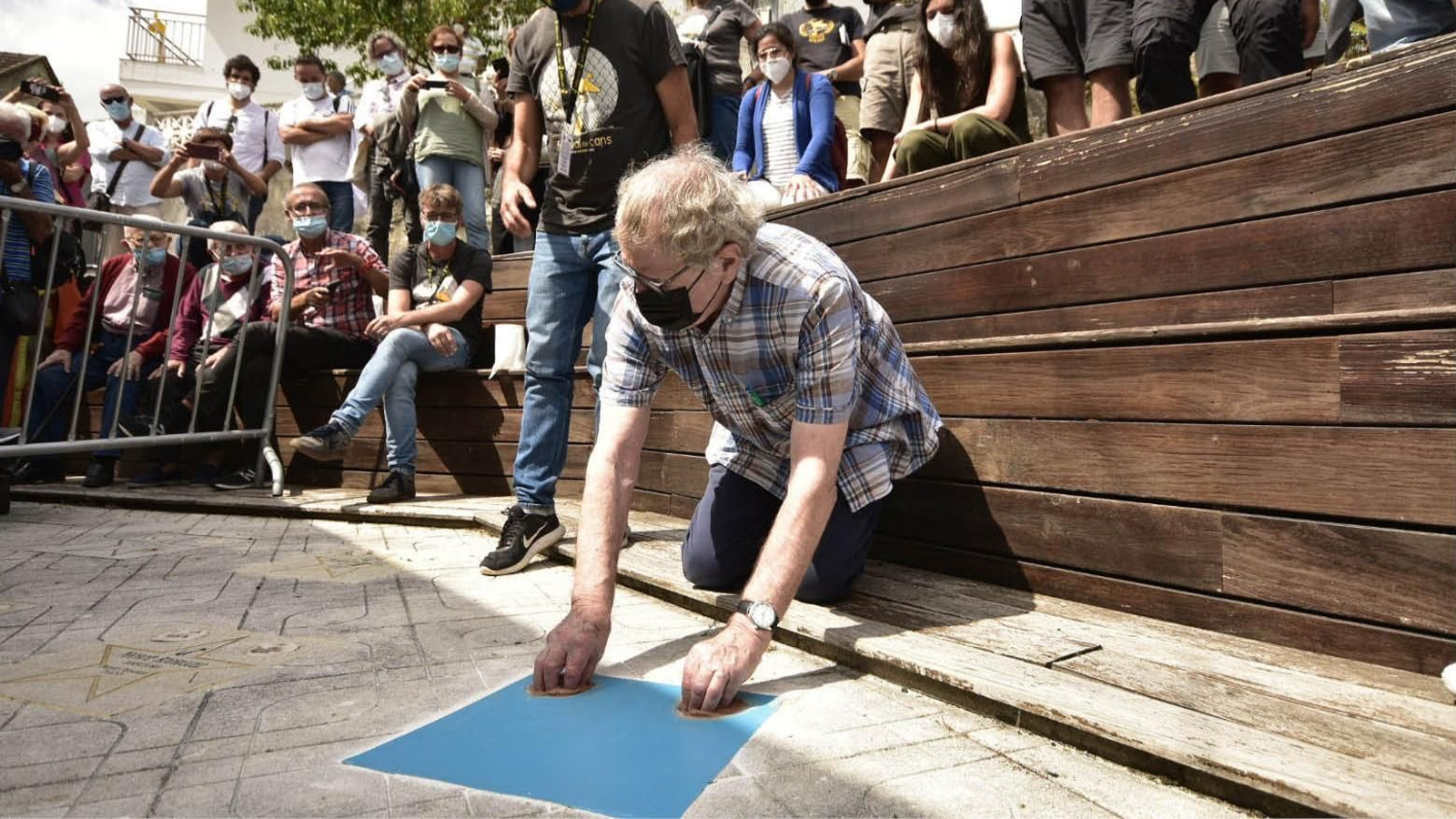 Ian Gibson dejó su huella en el Torreiro de las estrellas del Festival Cans.