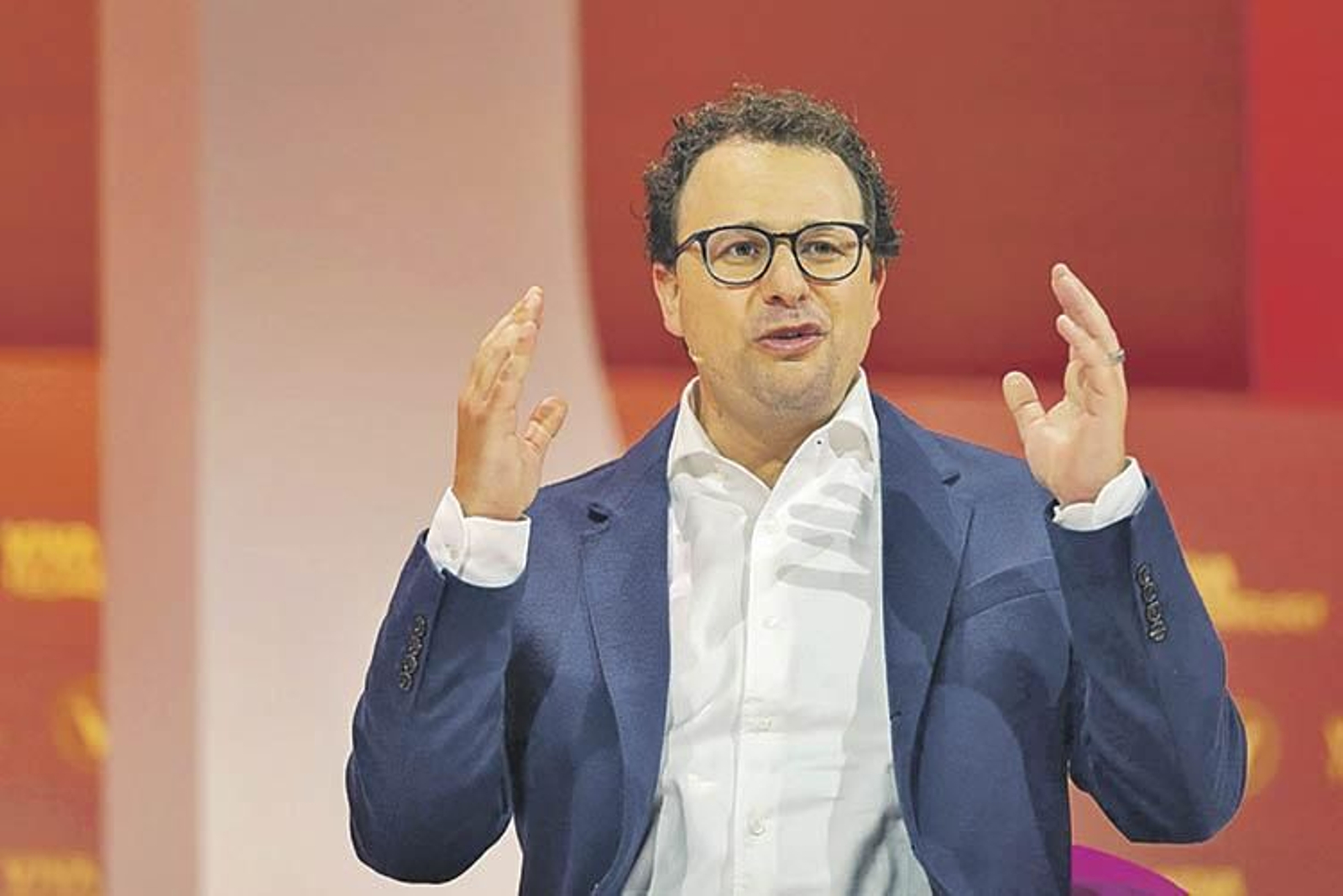 Dario Amodei, director ejecutivo y cofundador de Anthropic, en un acto público.
