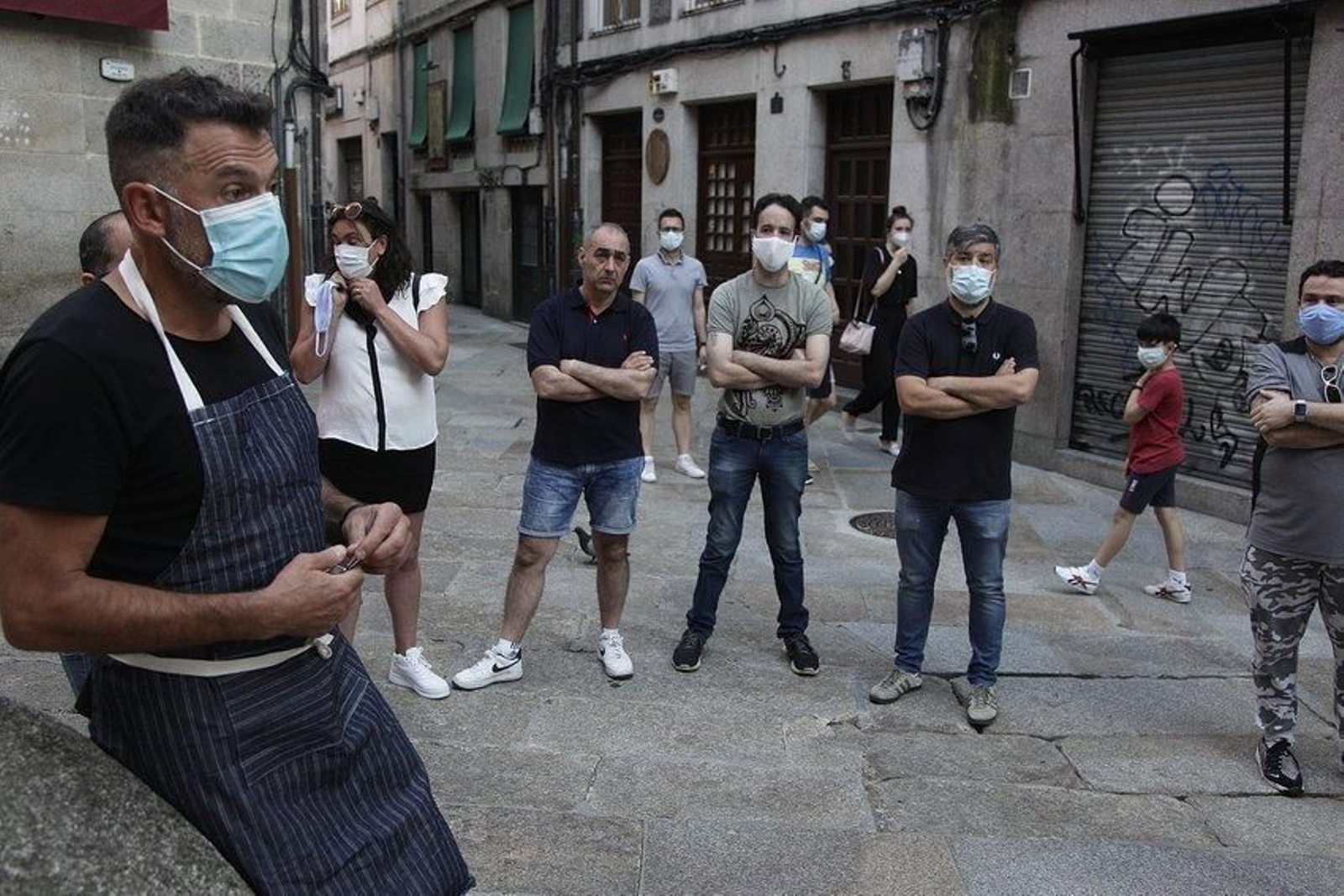 Trabajadores de la  hostelería de Ourense