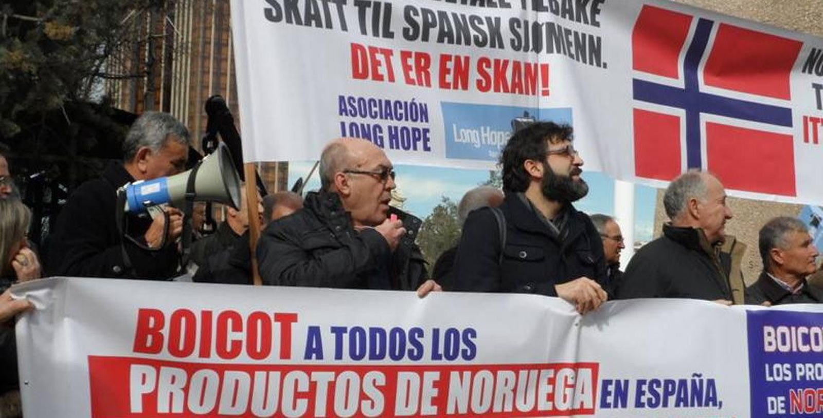 Una de las manifestaciones organizadas por Long Hope, la plataforma de marinos españoles.