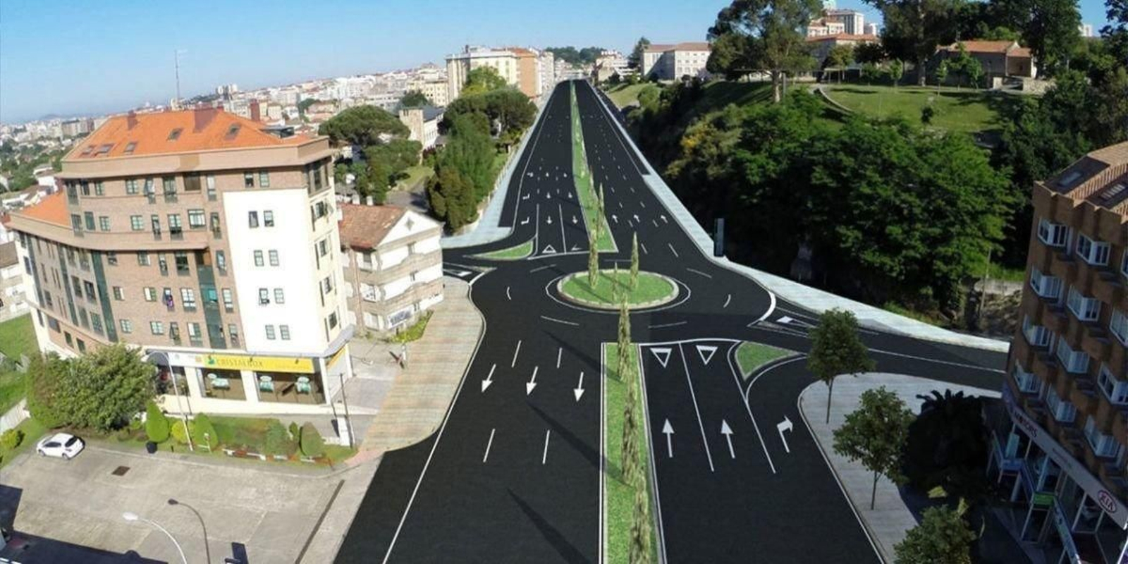 Una recreación de la reforma de la Avenida de Madrid.
