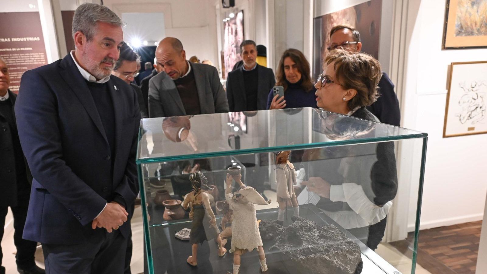 Clavijo durante su visita al Museo