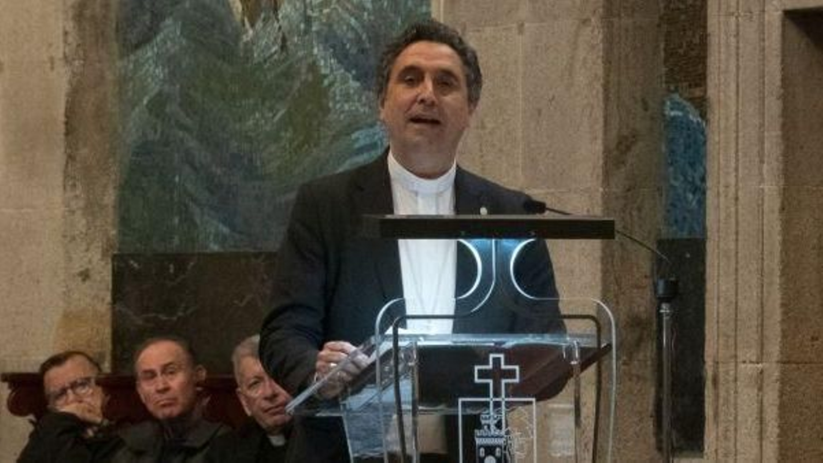 El obispo de Mondoñedo, ayer en la Concatedral.