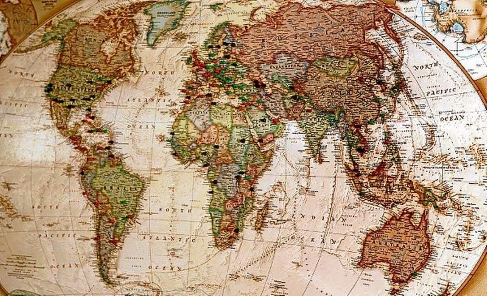 Imagen cartográfica del planeta Tierra.