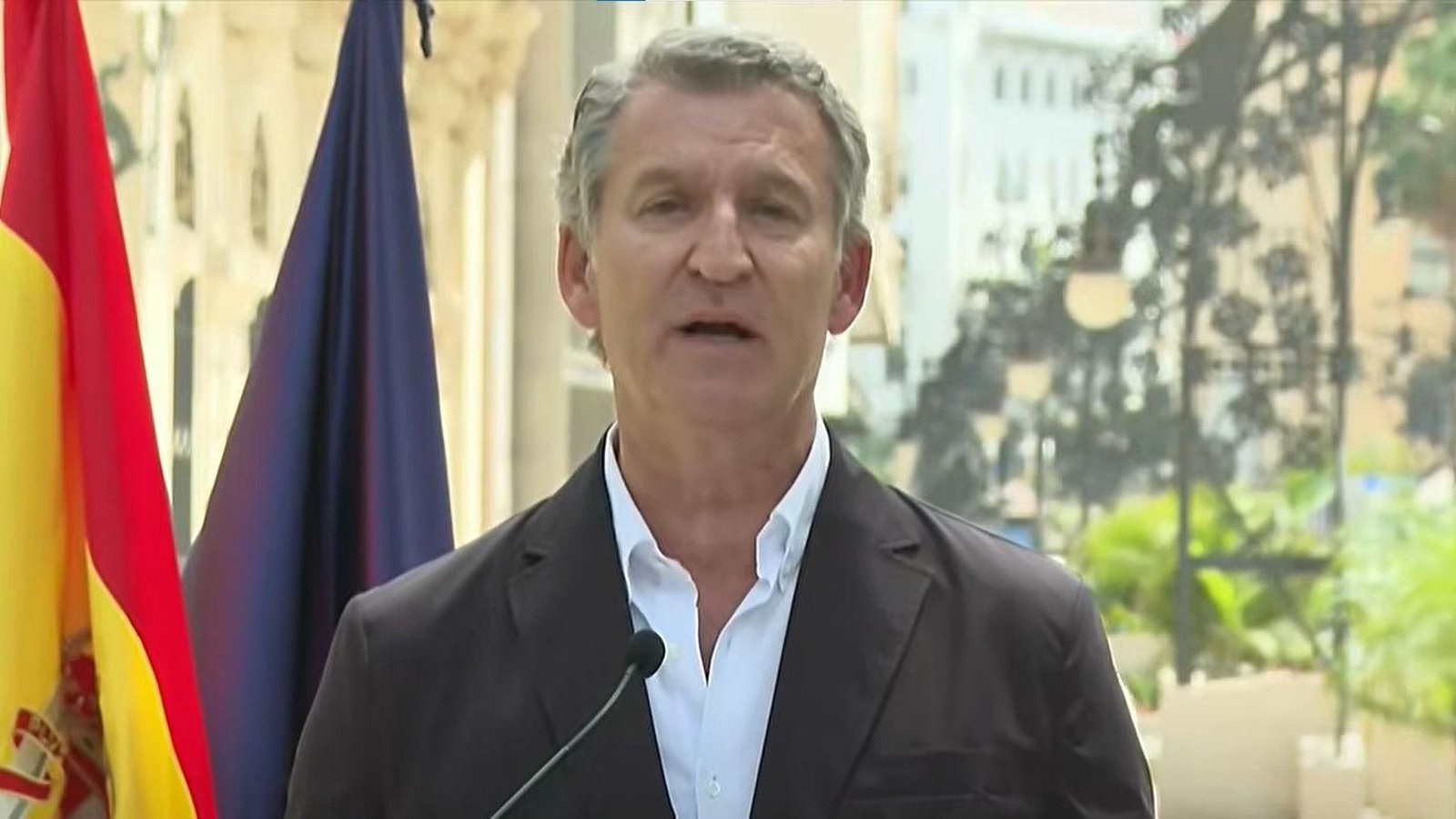Feijóo en una rueda de prensa este sábado, 1 de agosto