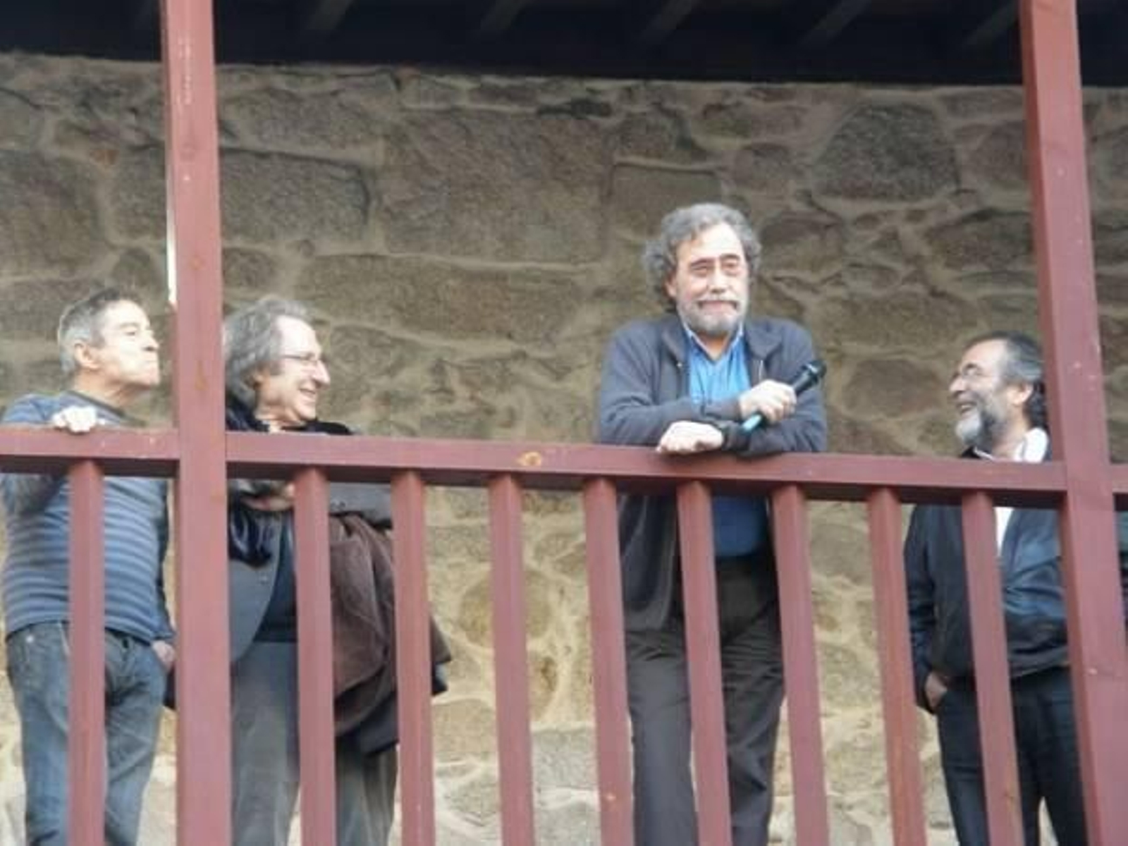 Arturo Baltar, Buciños, José Luis de Dios y Acisclo Manzano, en un acto cultural conjunto.
