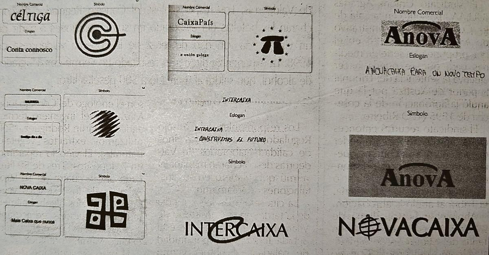 Algunos de los nombres y anagramas seleccionados.