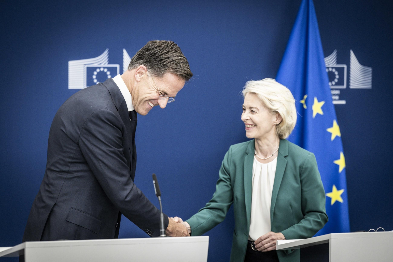 Ursula von der Leyen, la semana pasada con el Secretario general de la OTAN, Mark Rutte.