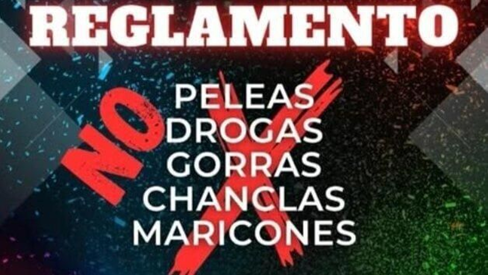 Cartel de la discoteca.