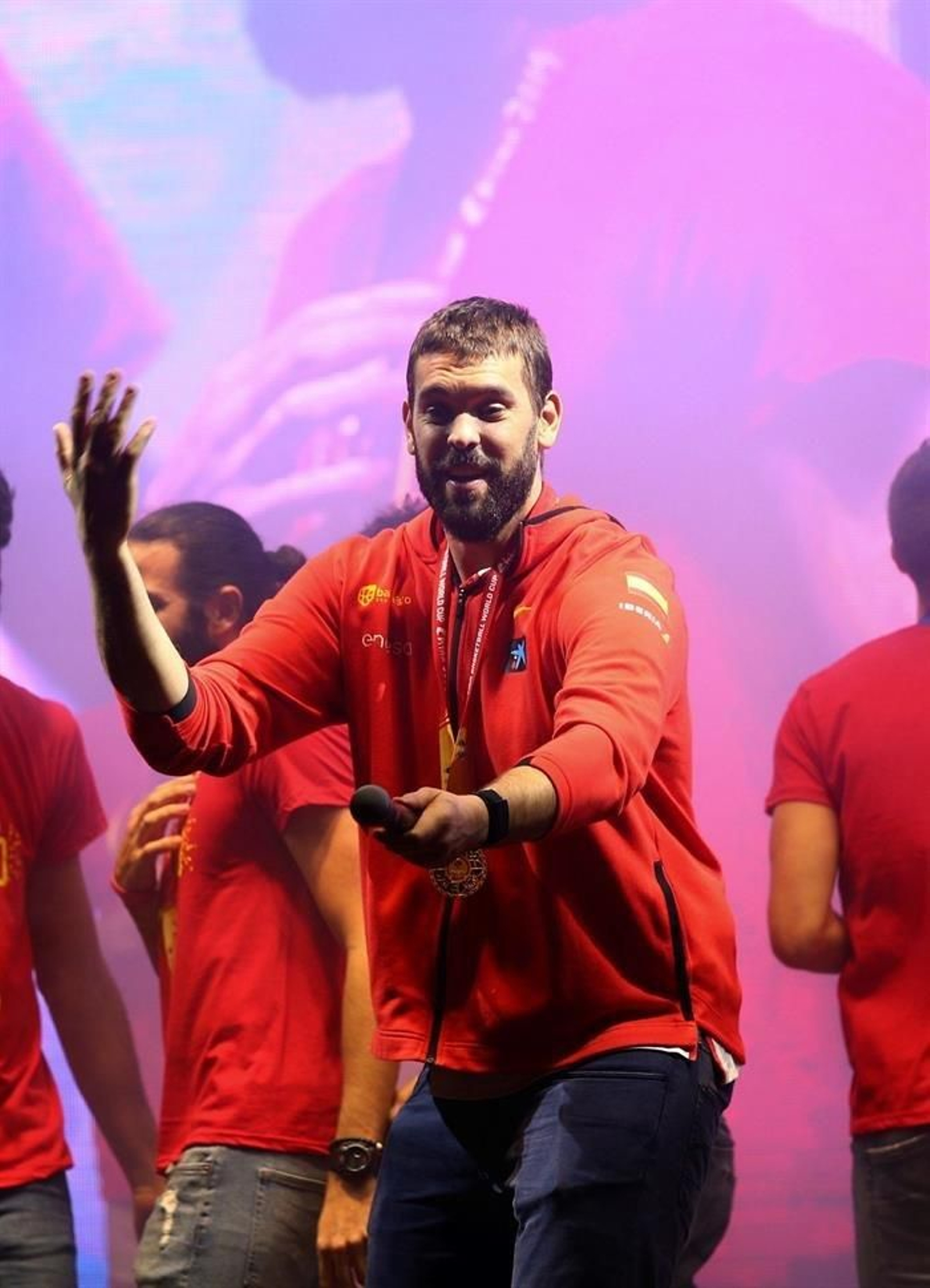 La celebración de la selección Española por el Mundial de Baloncesto 18