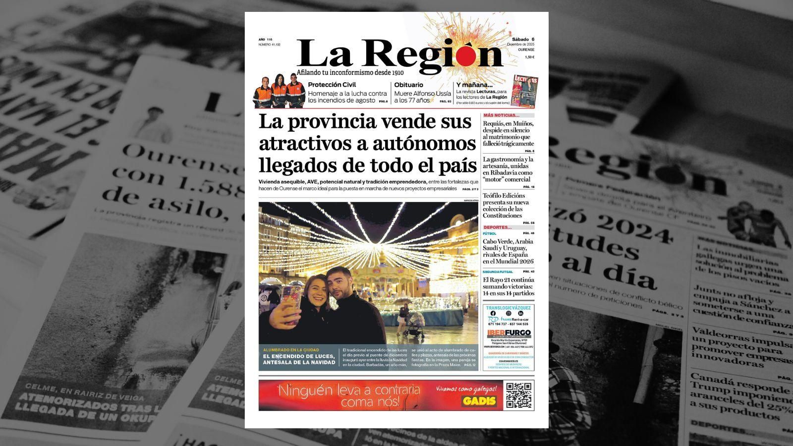 La portada de La Región