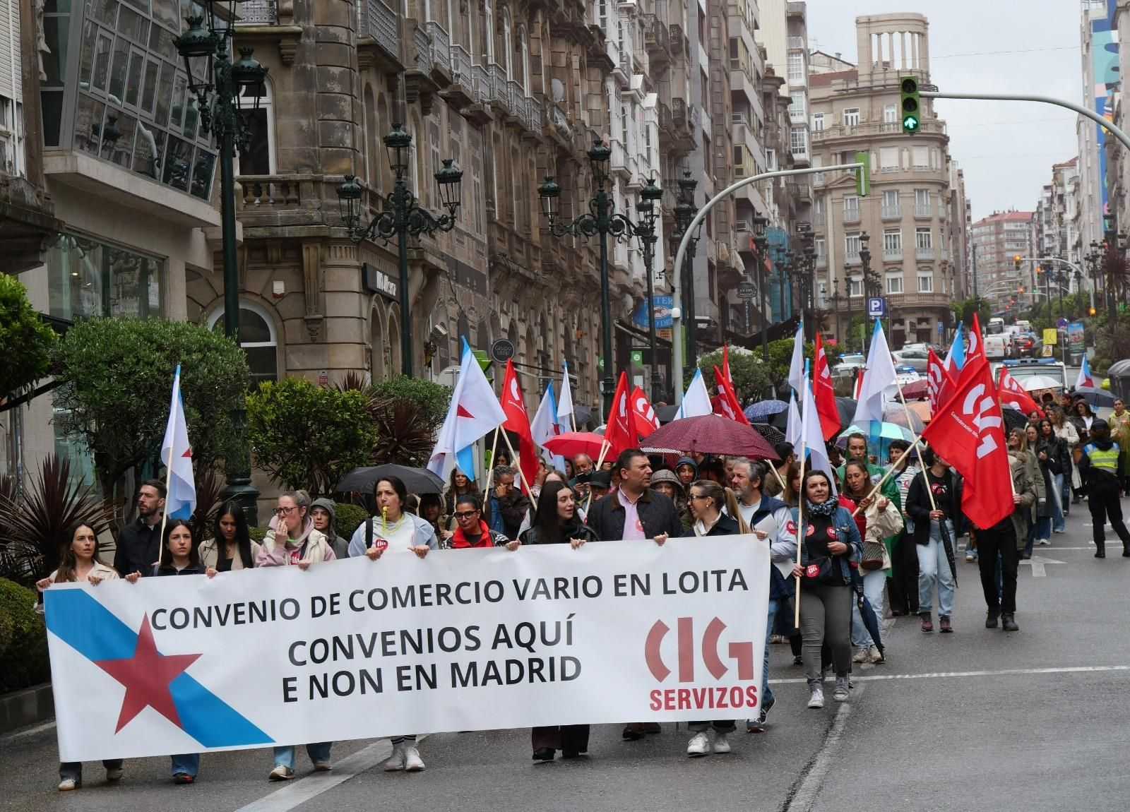 Movilización convocada por CIG, en Vigo.