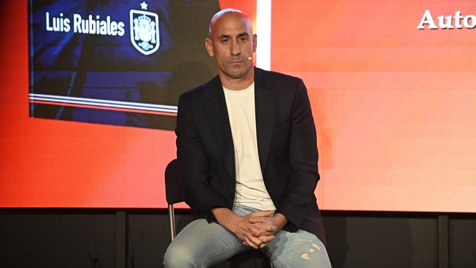 Luis Rubiales durante la presentación de su libro “Matar a Rubiales”.