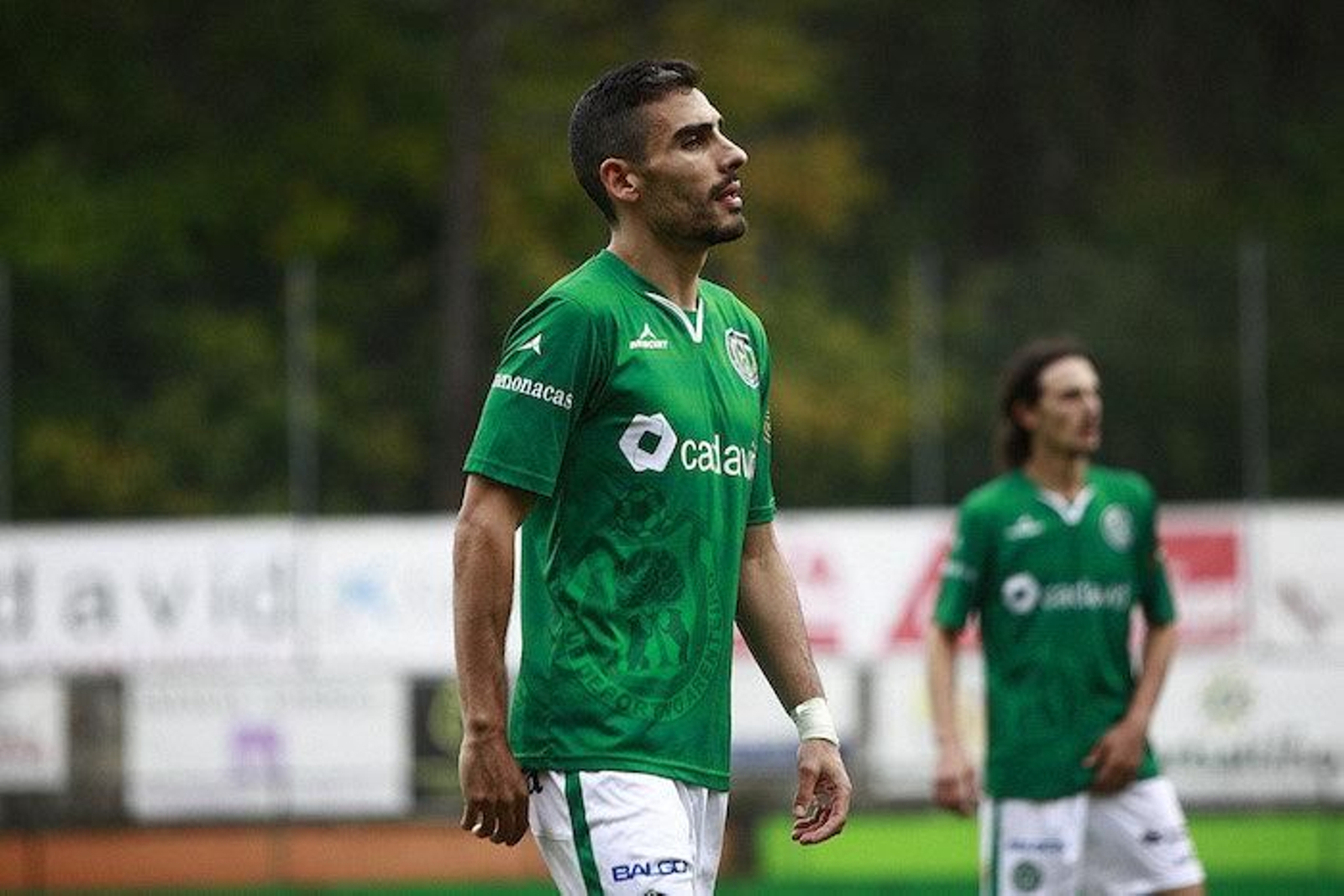 Portela en un partido con el Arenteiro.