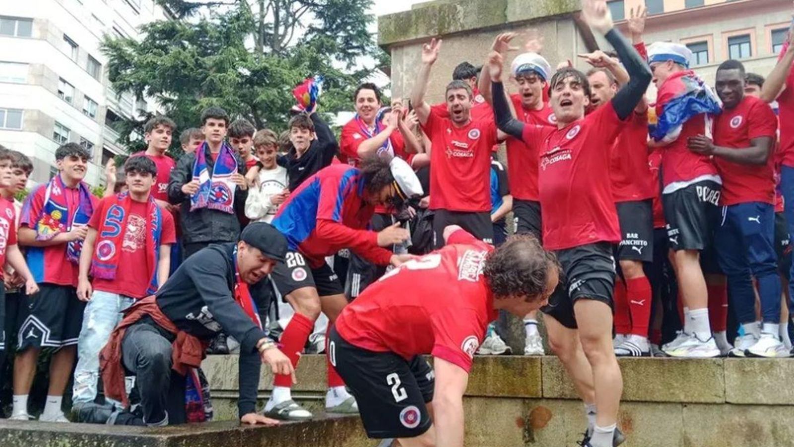Celebración de la UD Ourense en Concepción Arenal.