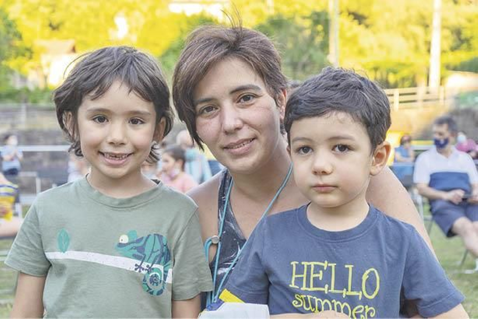Sofía, Belén e Martín.  (Miguel García)