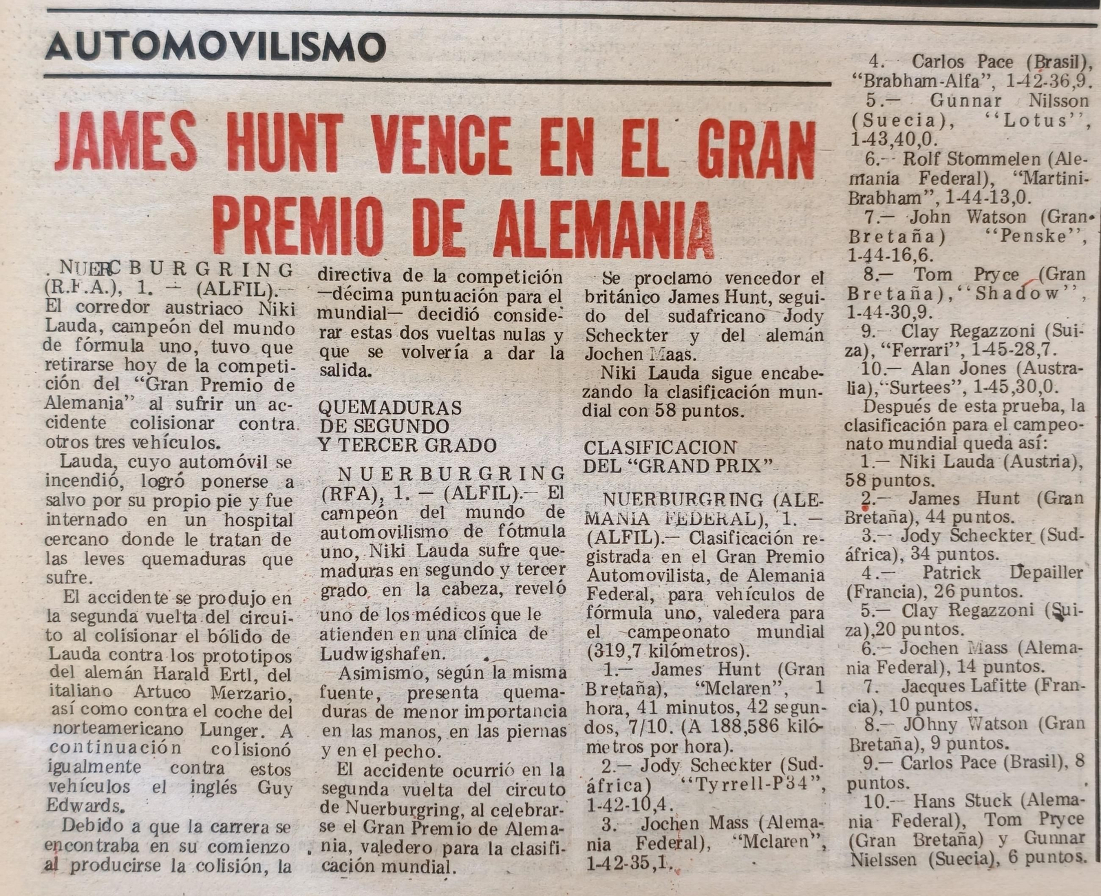6 de agosto de 1976.