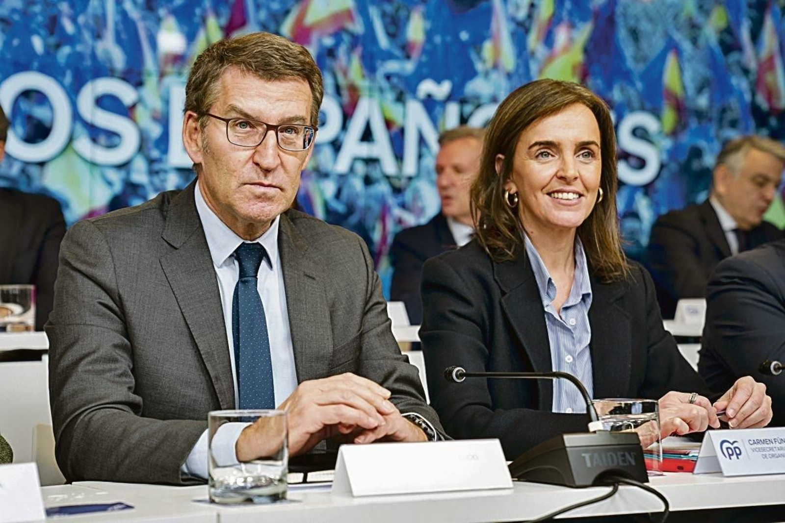 Alberto Núñez Feijóo, ayer en la sede del PP.