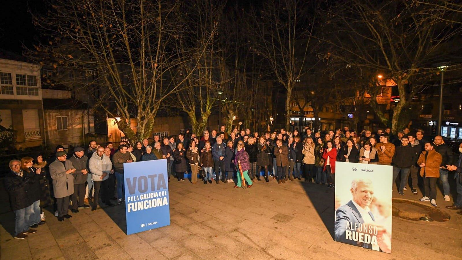 El PP, en las Mercedes, en el arranque de la campaña de las elecciones gallegas del 18F.