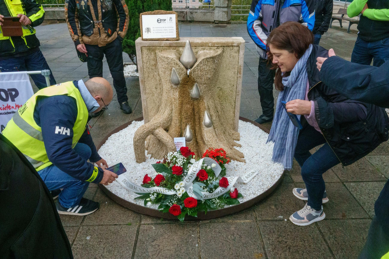 Monumento en Vigo en recuerdo a las víctimas de accidentes.
