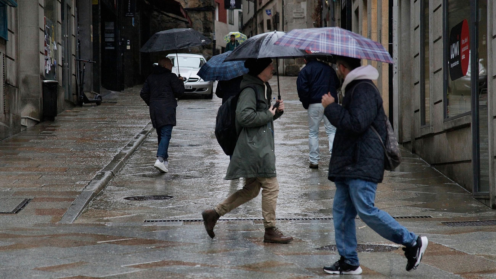 La lluvia, la gran protagonista en la ciudad