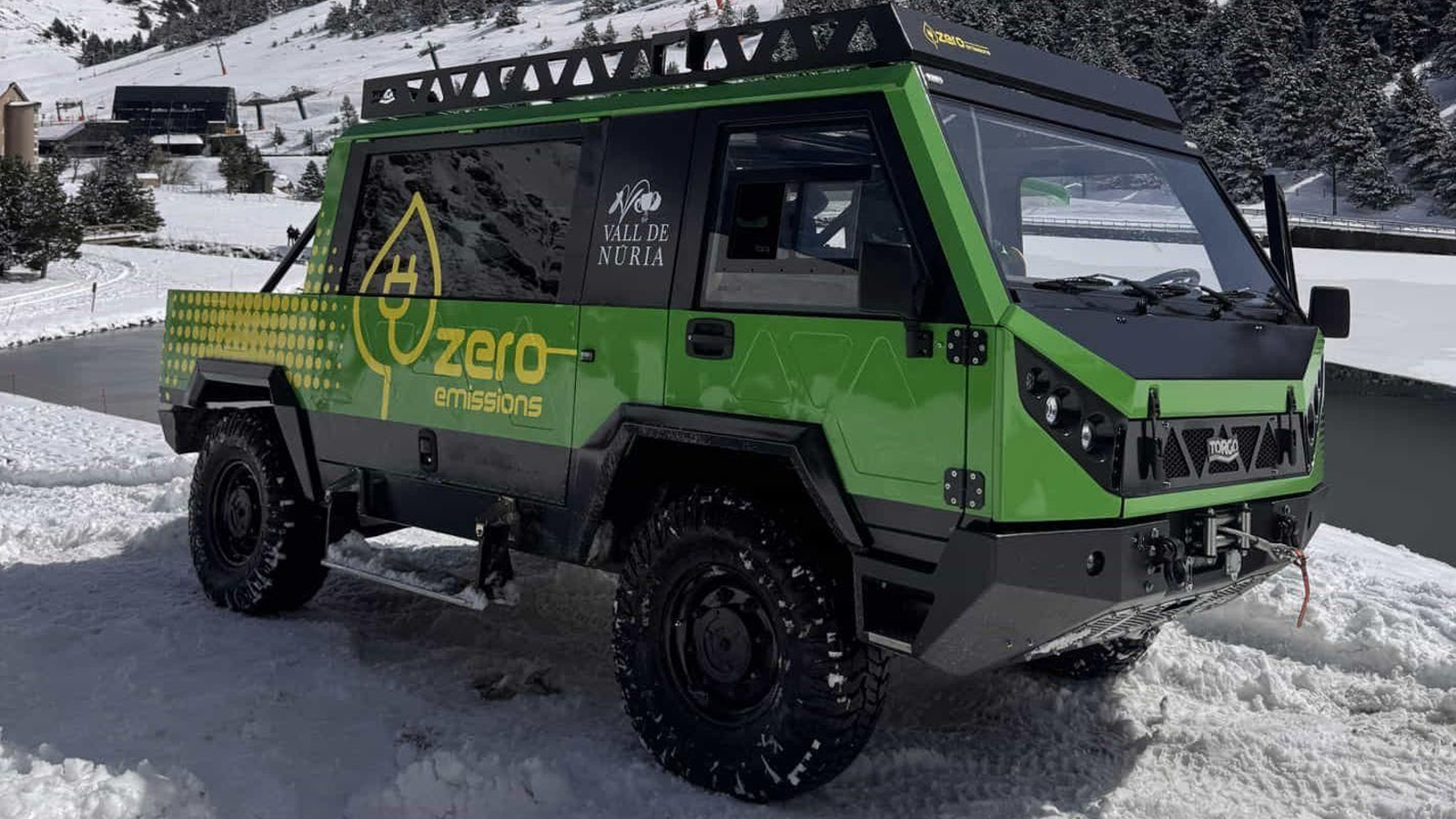 El todoterreno eléctrico Torgo que ya está trabajando en los Pirineos.