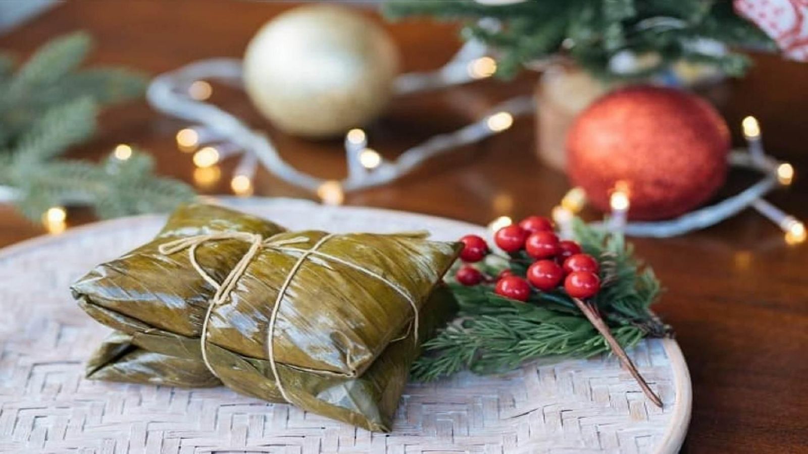 Tamales en la mesa de Nochebuena