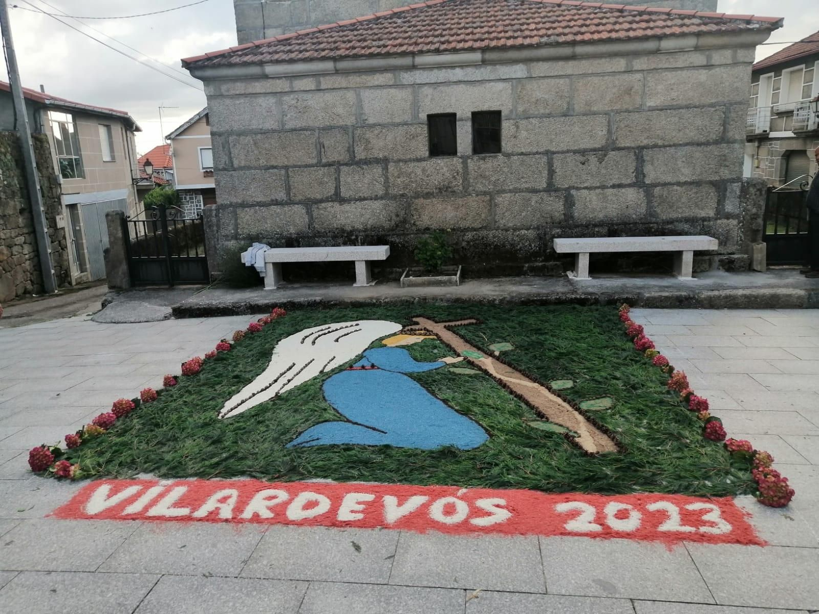 Una alfombra del Corpus de Vilardevós.
