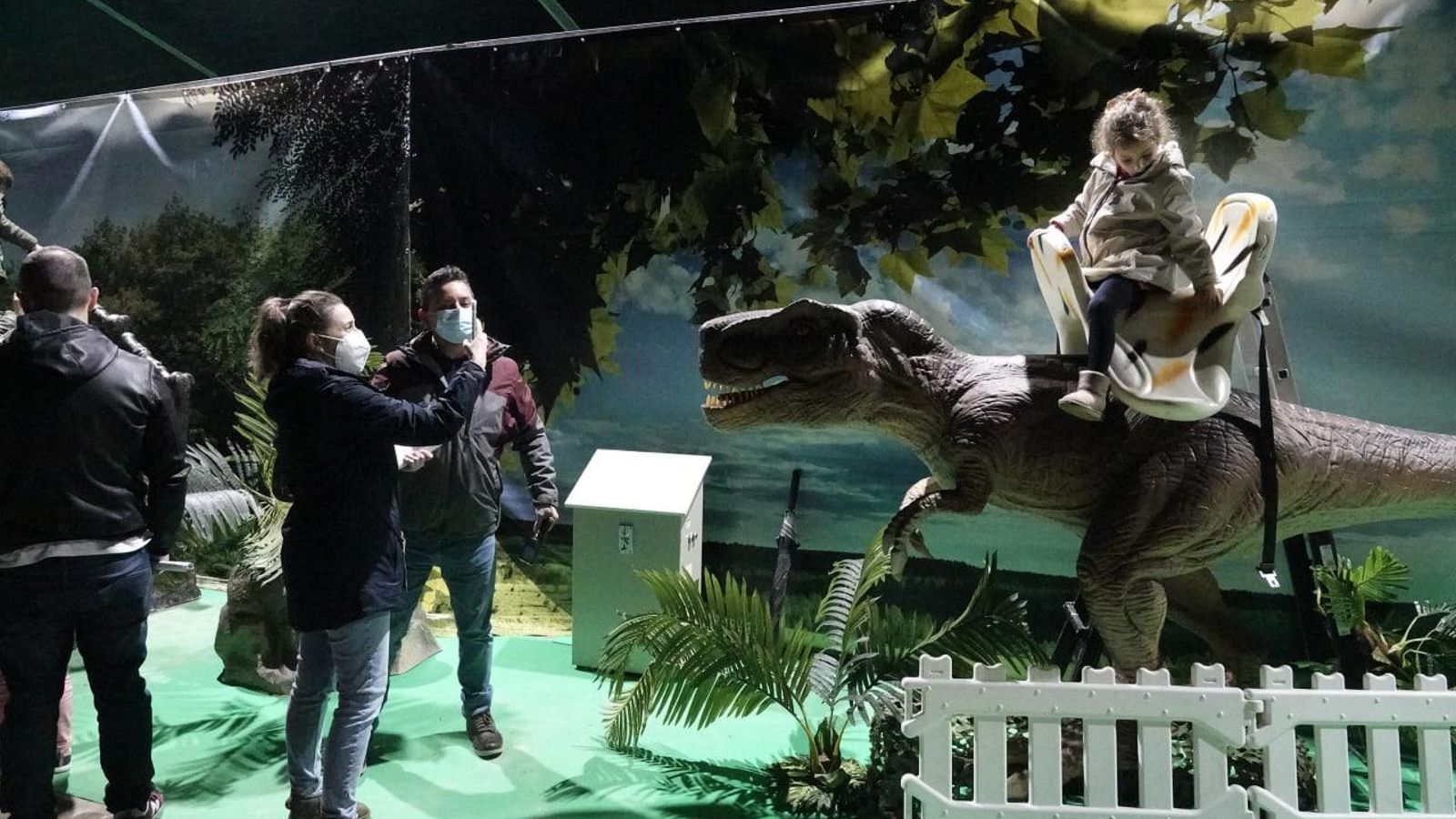 Exposición de dinosaurios de la Navidad de Vigo.