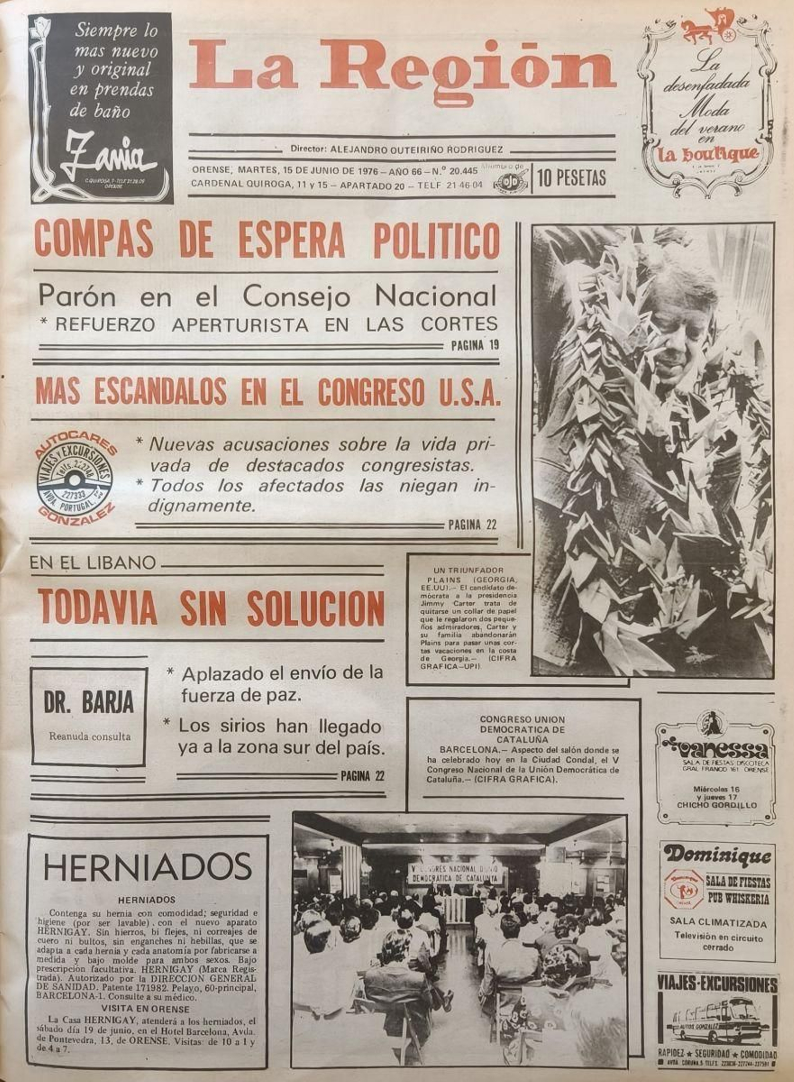 La primera 15 de junio 1976.