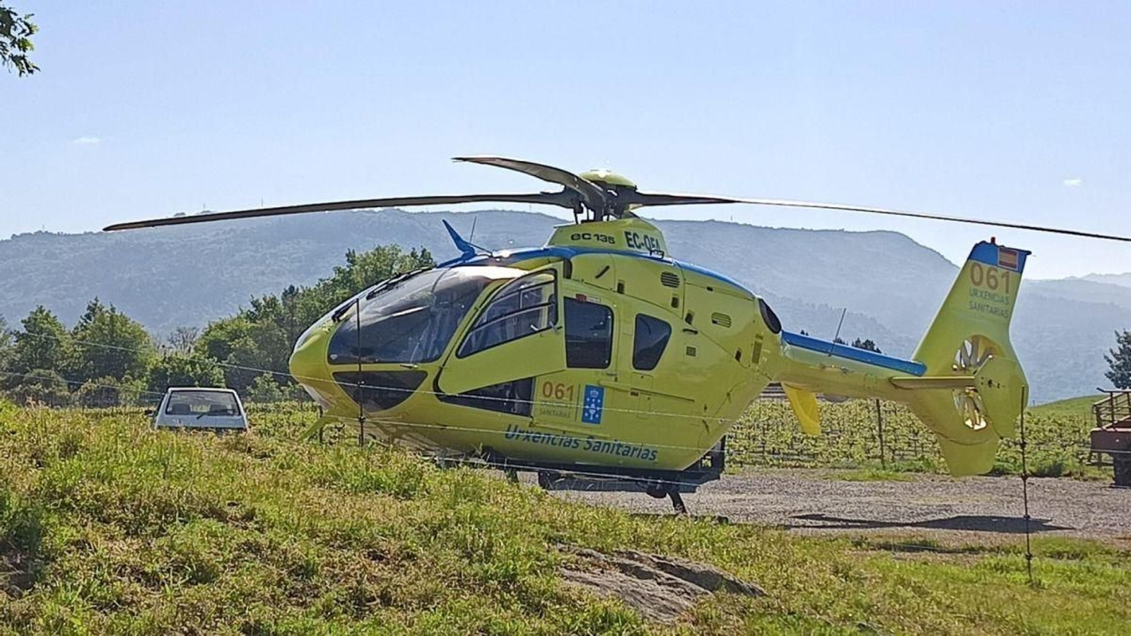 Helicóptero del 061.