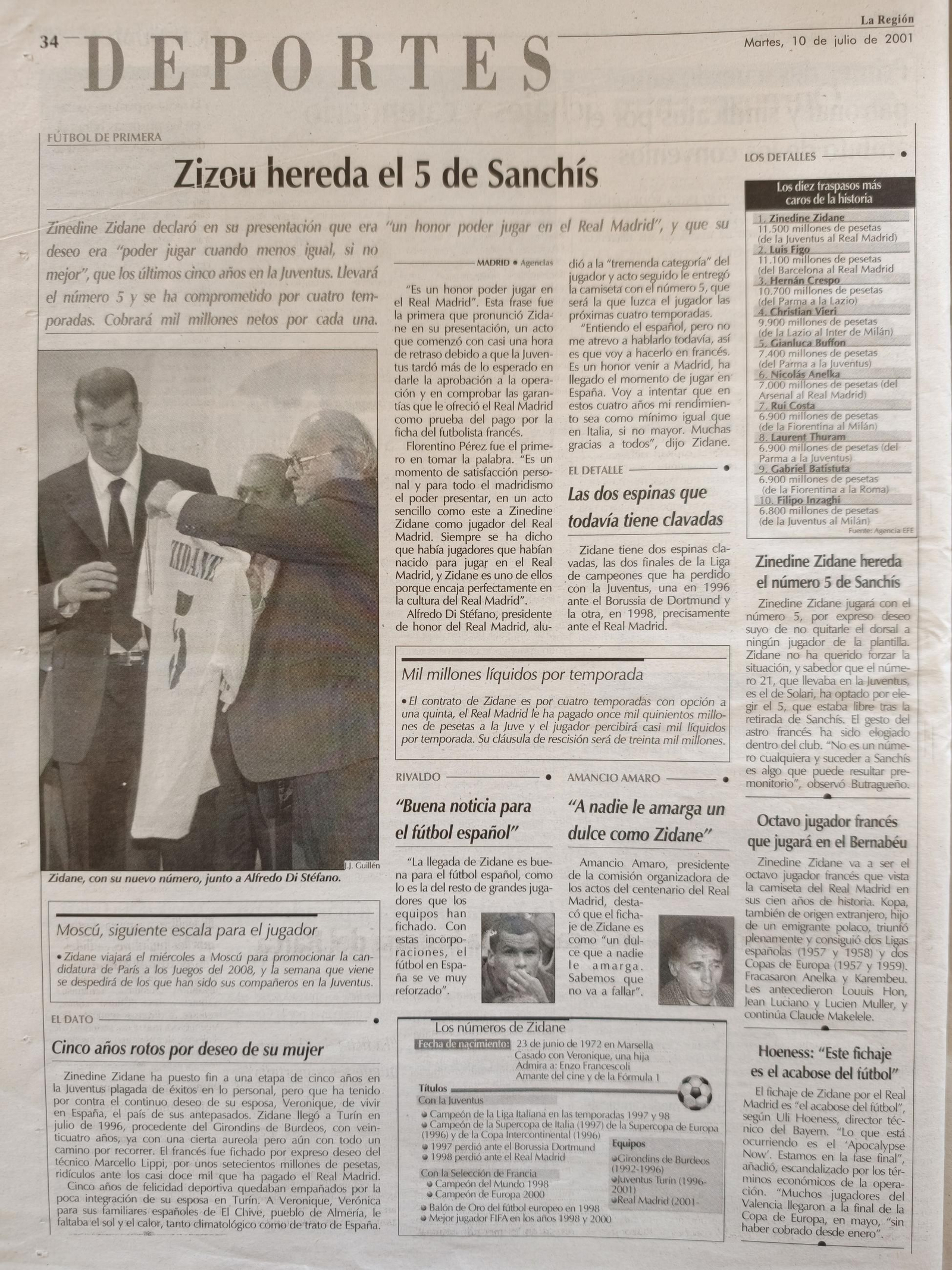 10 de julio de 2001.