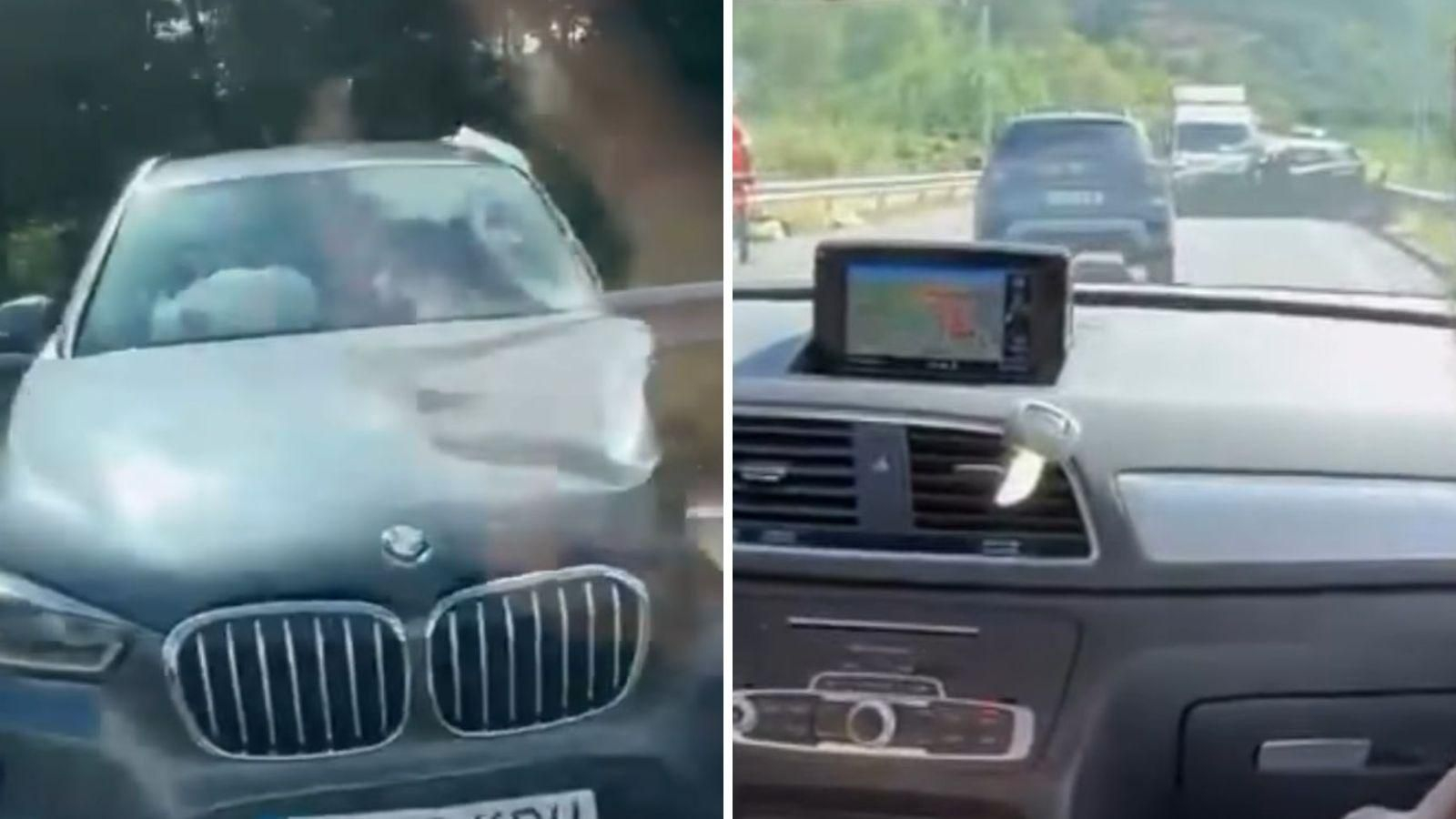 Imagen de los coches tras el accidente