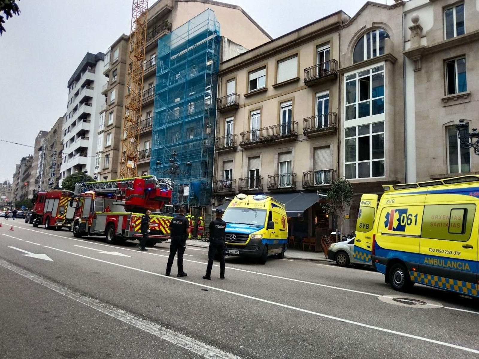 Galería | Las imágenes del derrumbe en una obra de García Barbón