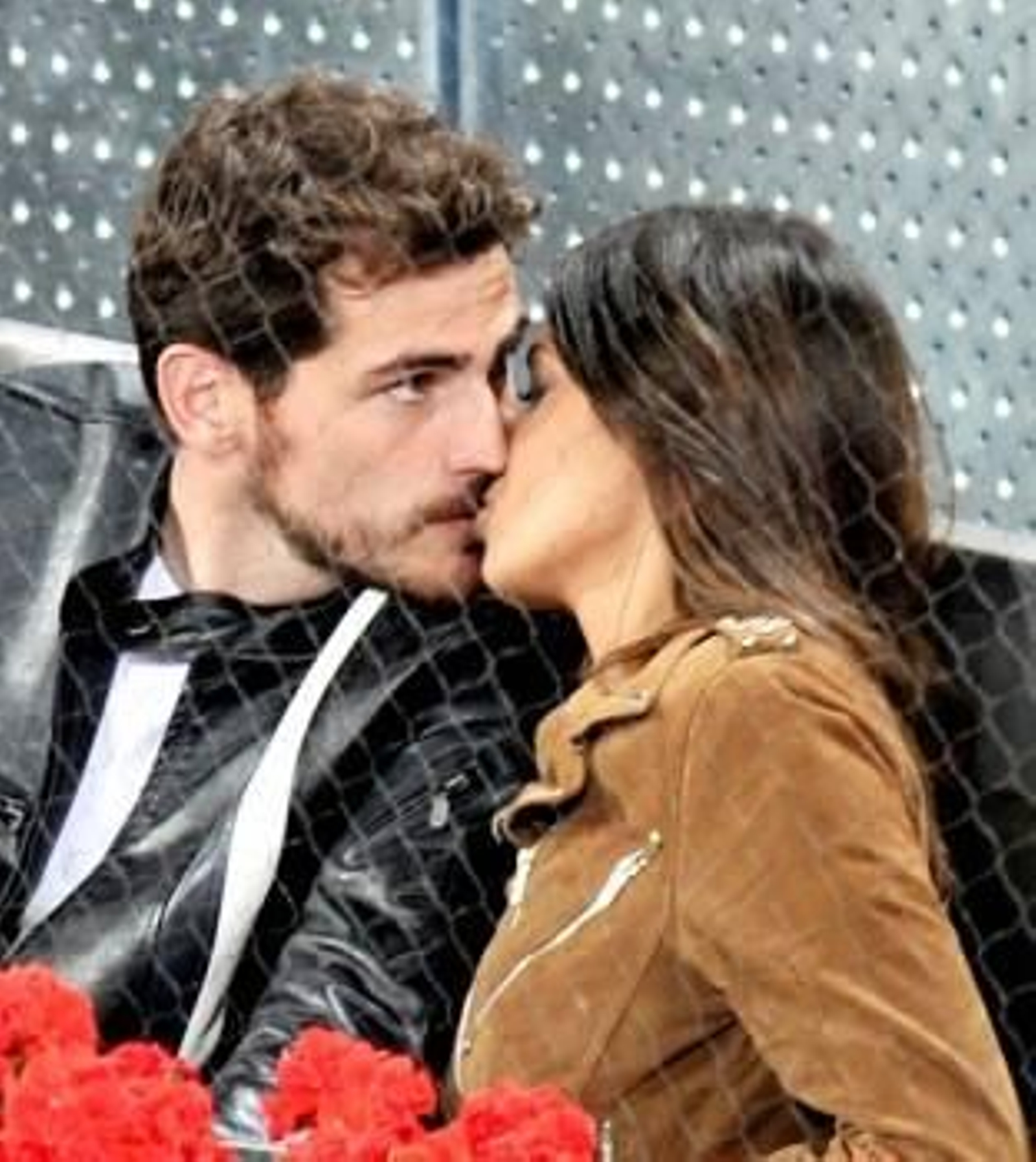 Sara e Iker en un partido de tenis
