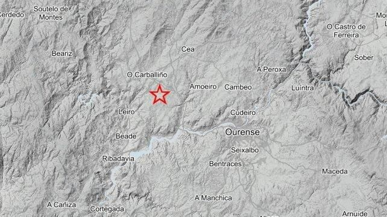 Terremoto registrado en Maside.