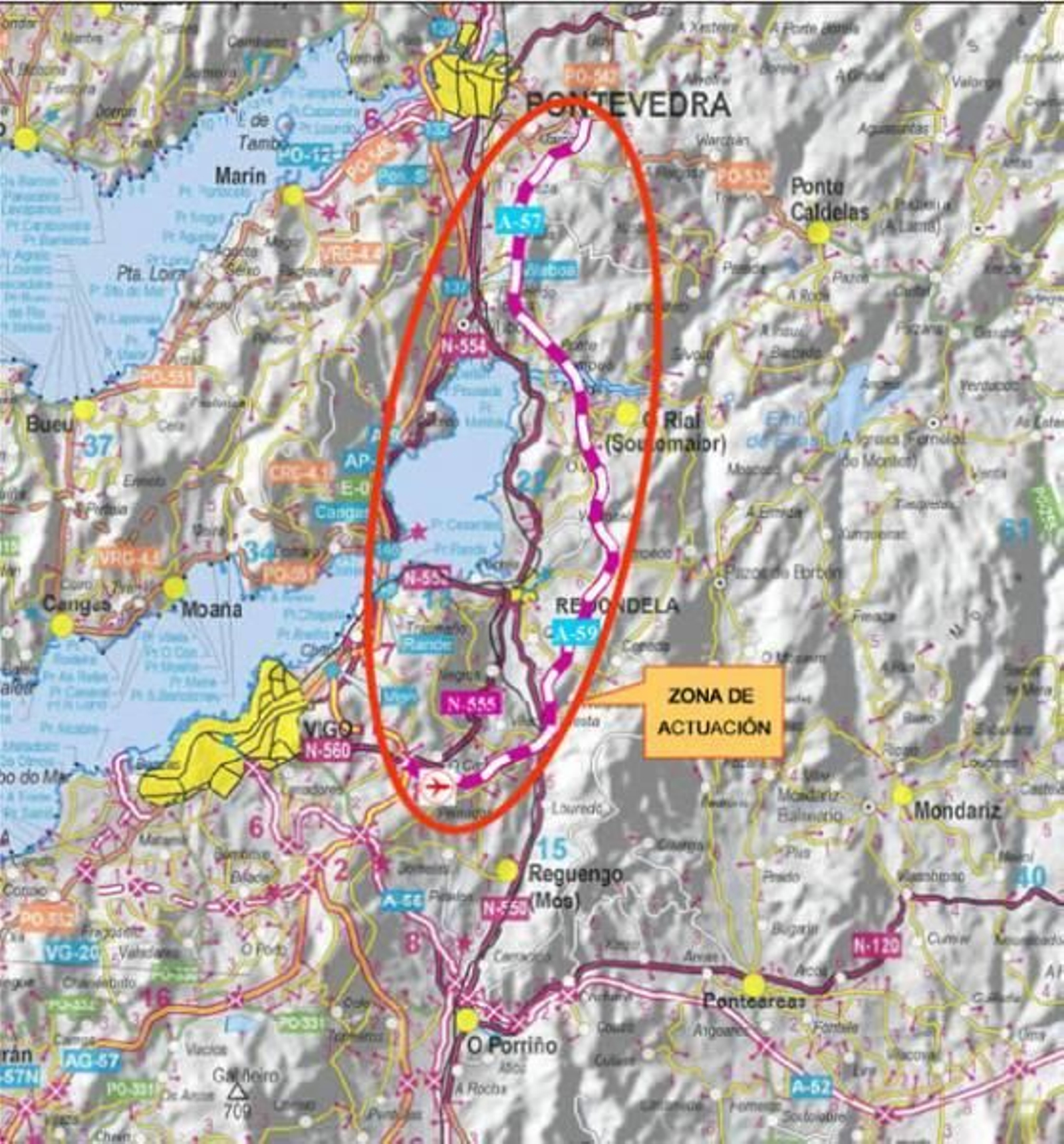 La zona por donde se trazará la autovía libre de peaje.
