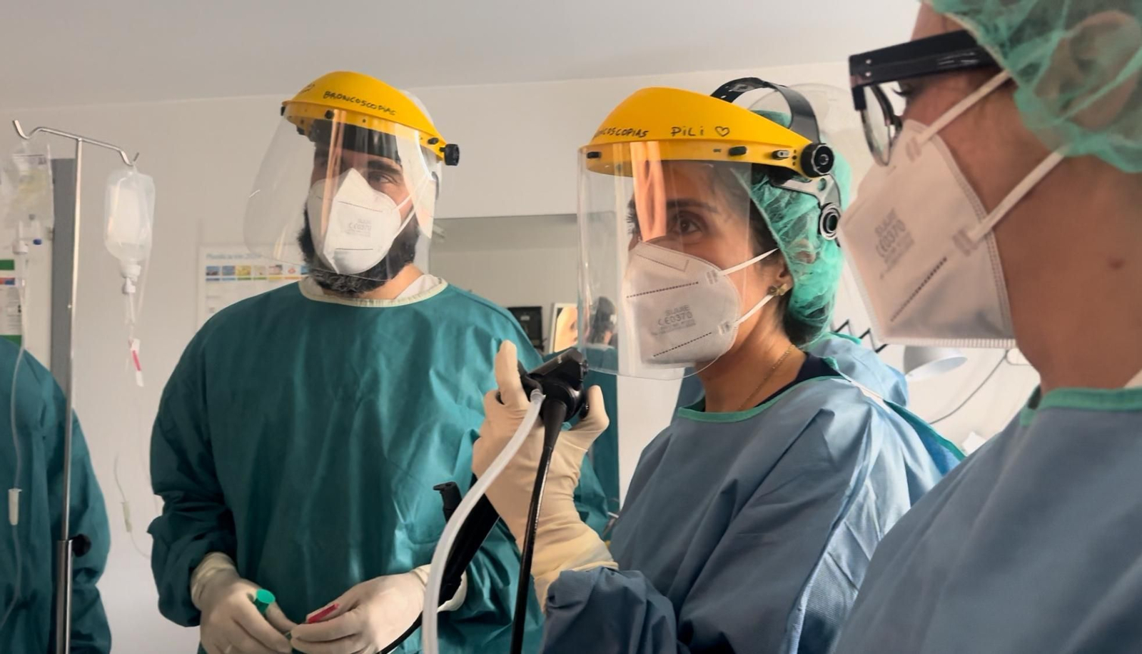 Actuación durante una broncoscopia