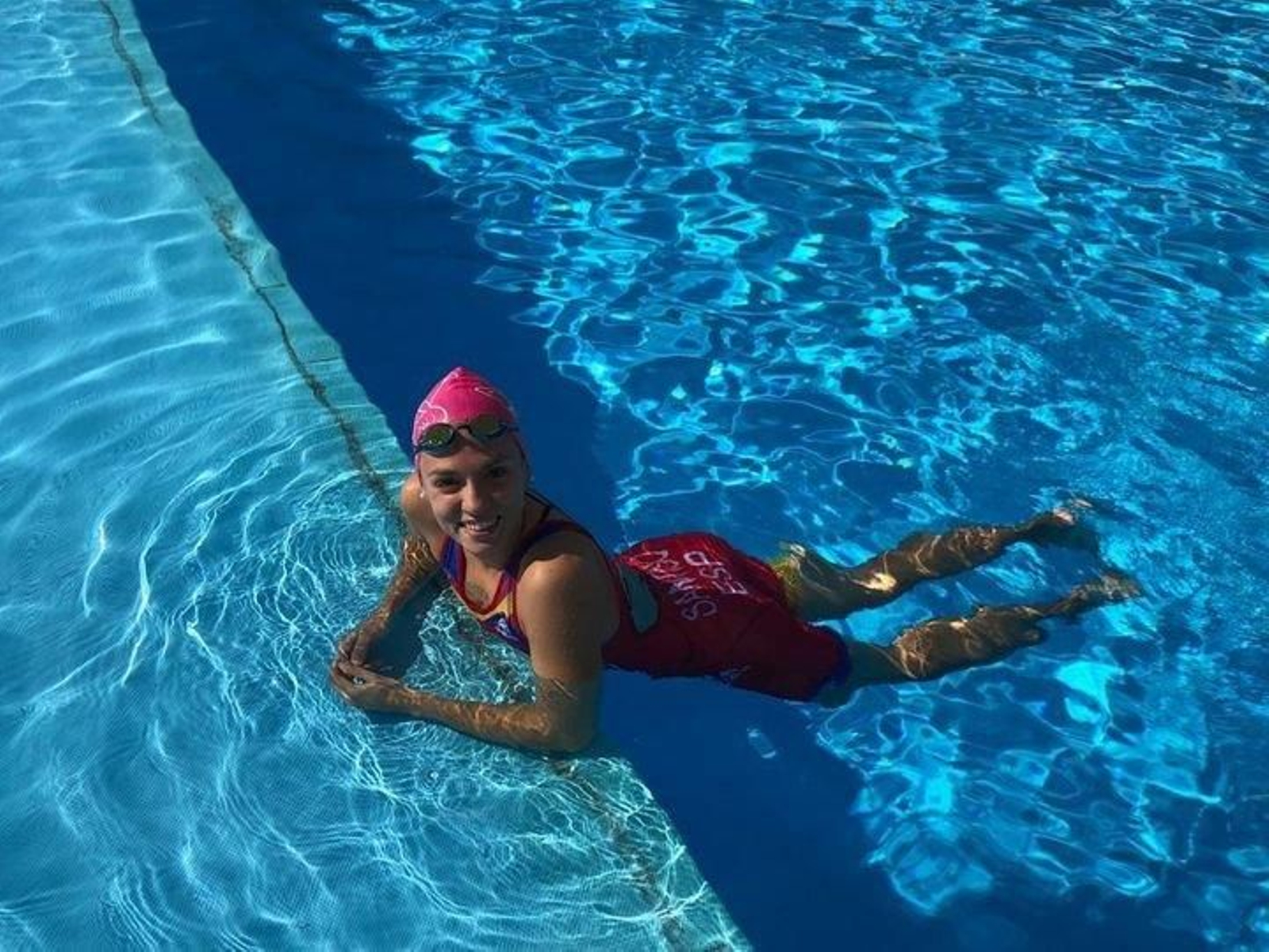 La ourensana Ana María Santiso, durante una sesión de entrenamiento en la Copa de Europa.