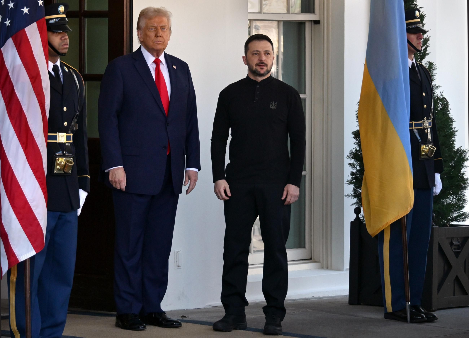 El presidente de EEUU, Donald Trump, y el presicente de Ucrania, Volodímir Zelenski