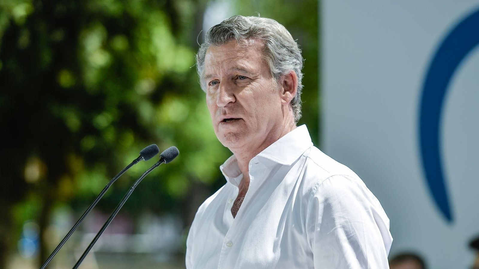 El presidente del Partido Popular, Alberto Núñez Feijóo, protagoniza un acto público en Guadalajara.