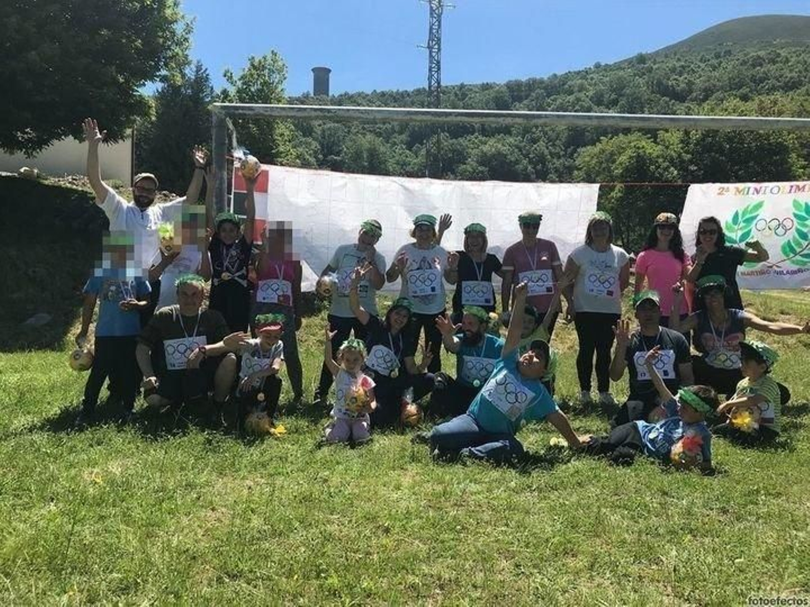 Profesores, padres y alumnos del colegio San Martiño, en el curso 2017/2018.