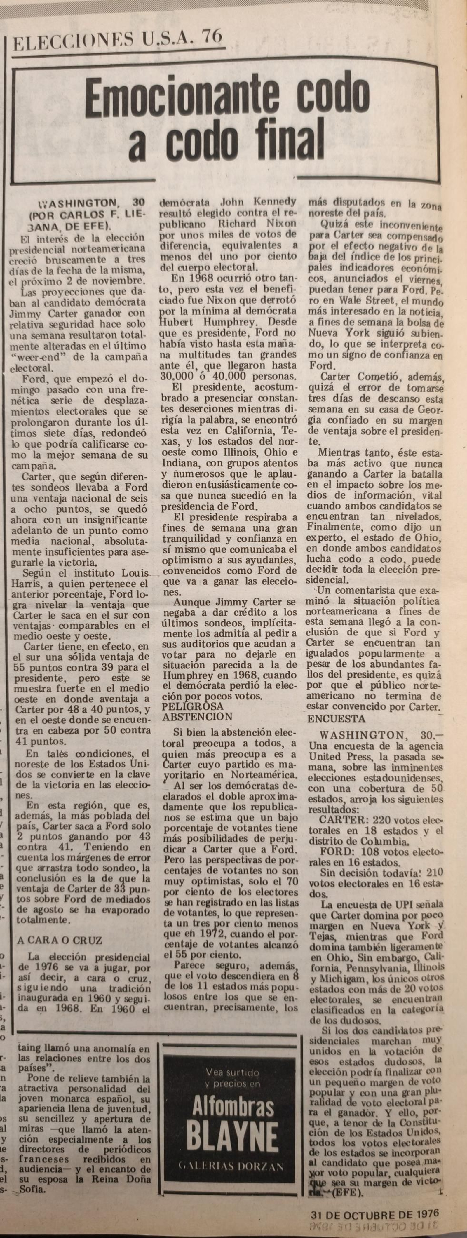 31 octubre de 1976.