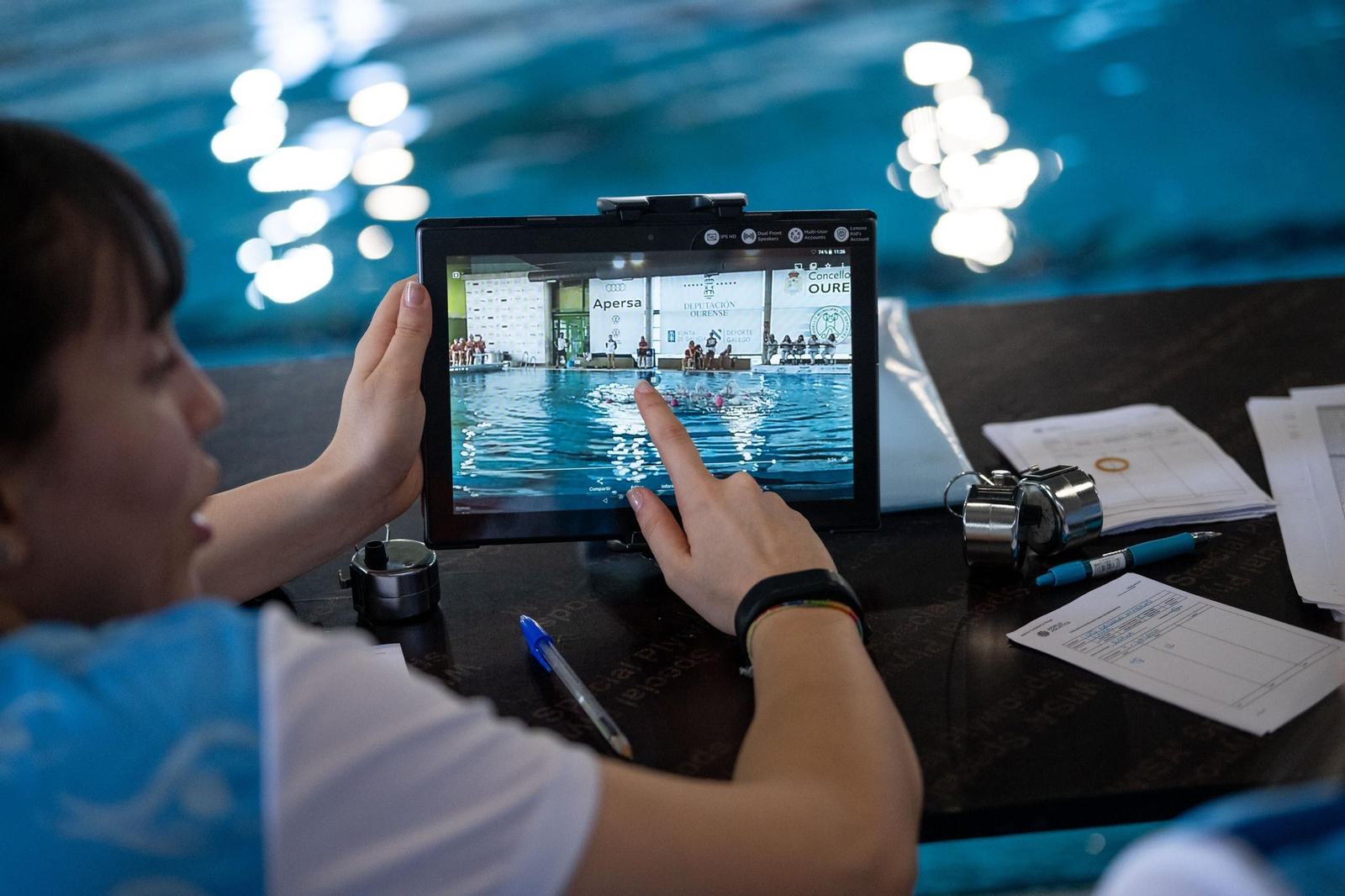 Galería |  La natación artística celebra su Campeonato Gallego de Invierno en Os Remedios