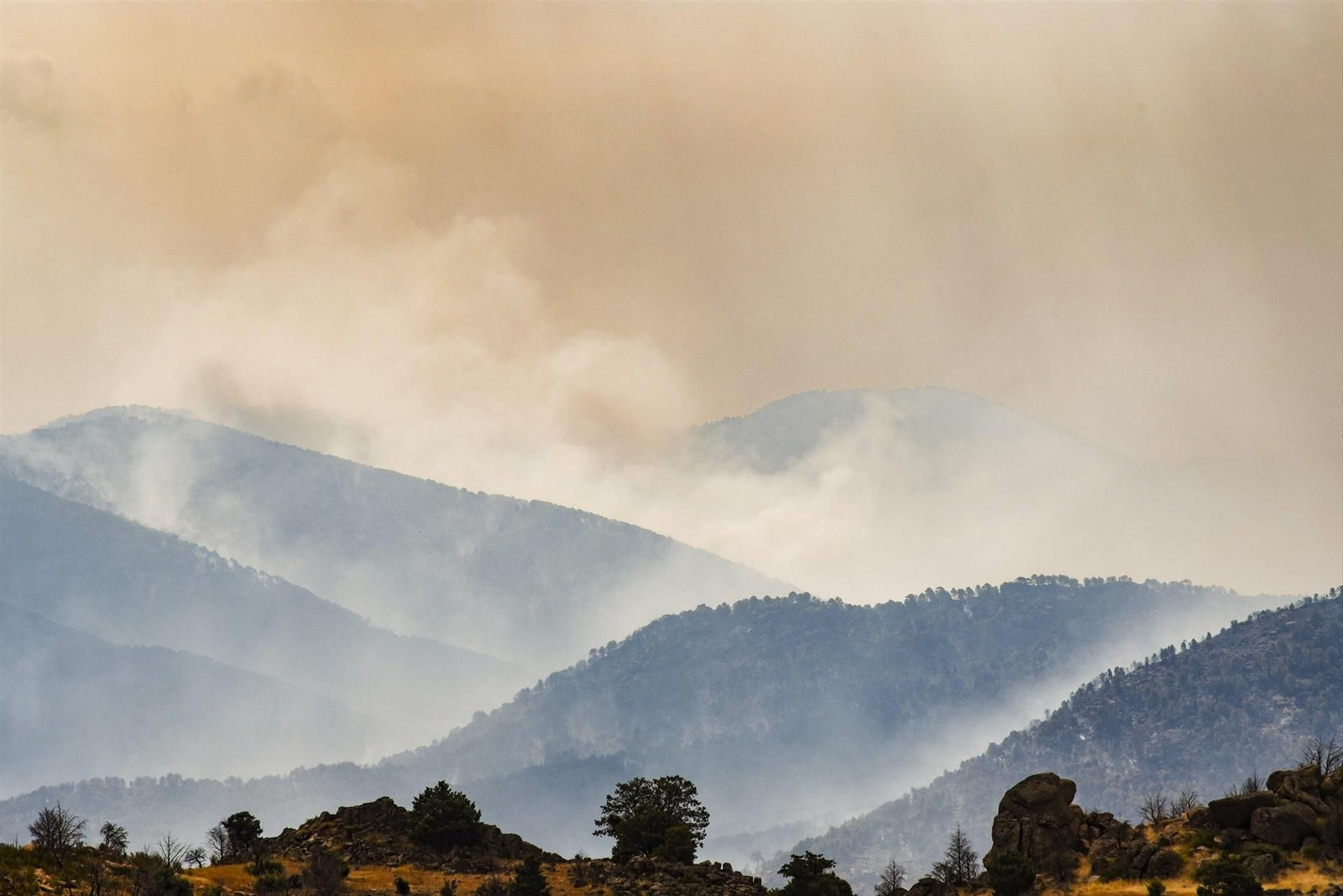 Galería | El incendio forestal de Burgohondo en Ávila se mantiene sin ser controlado, en fotos
