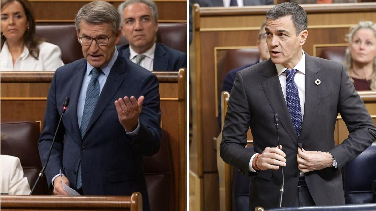 Feijóo y Sánchez en su cara a cara.