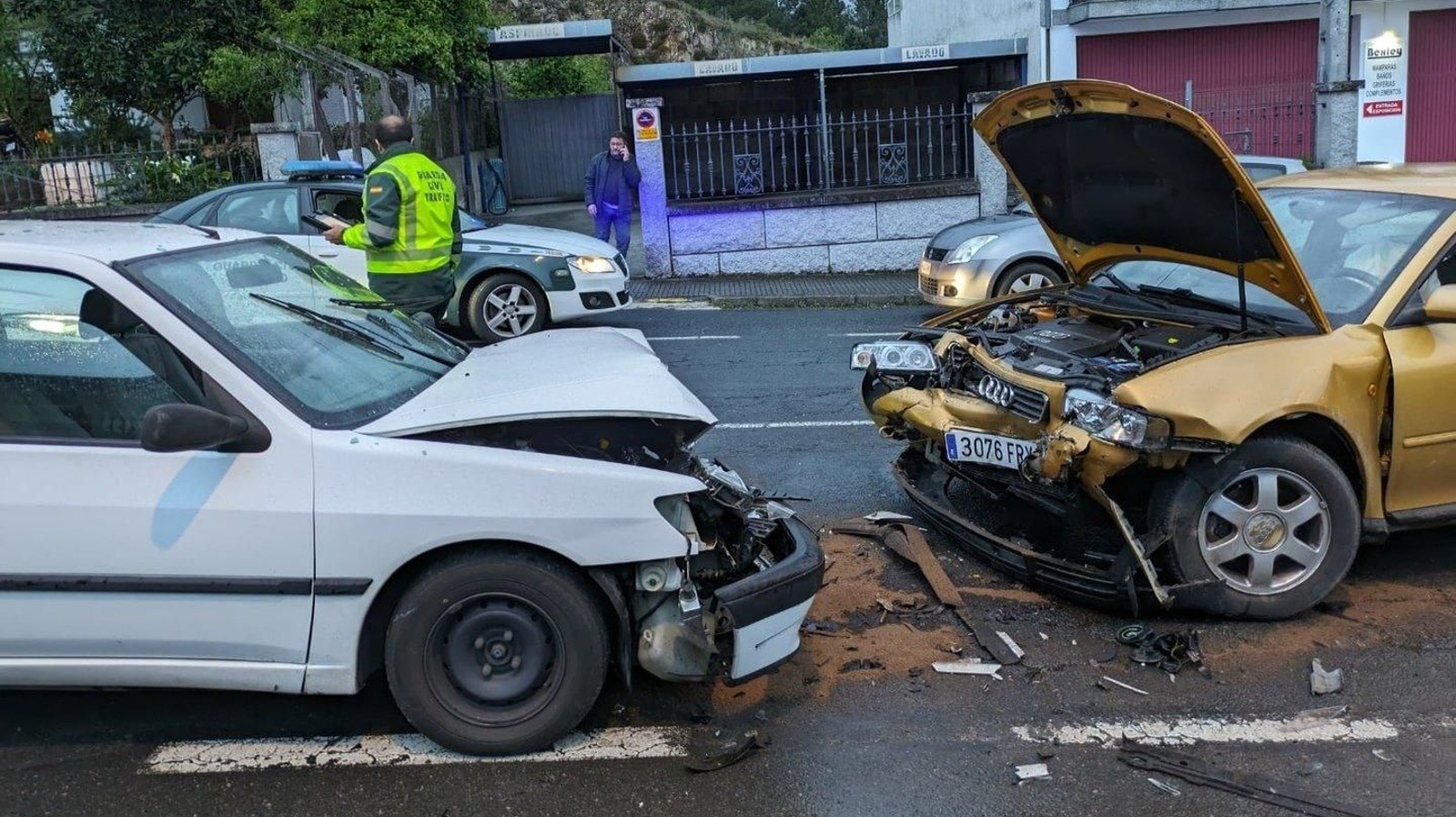 Choque frontal en Reboredo, Ponte Noalla