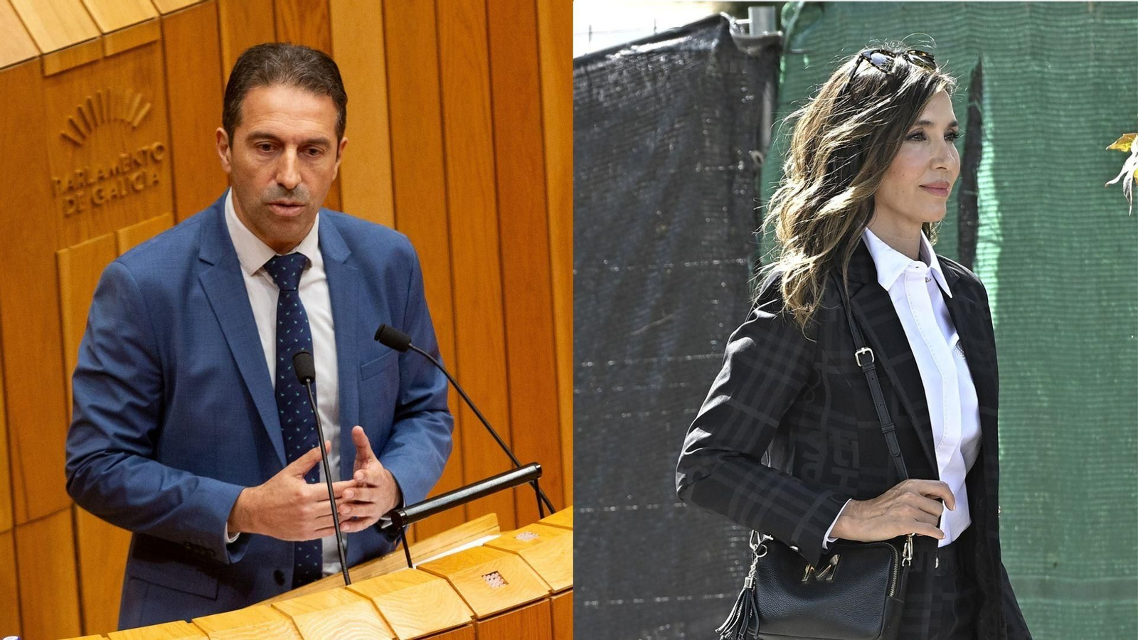 El exconselleiro Alfonso Villares y la presentadora Paloma Lago.